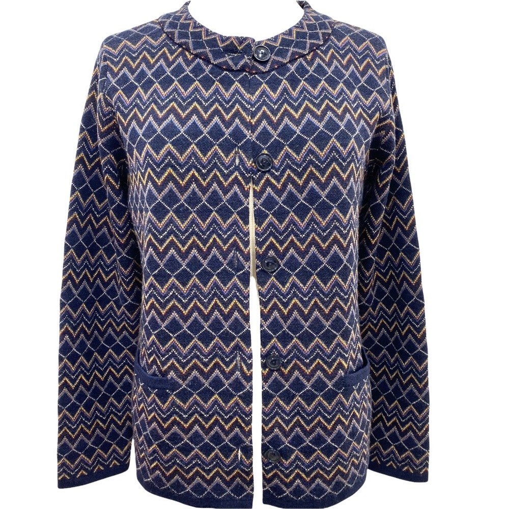 Pendleton Jennifer Wool Blend Chevron Cardigan - image 3
